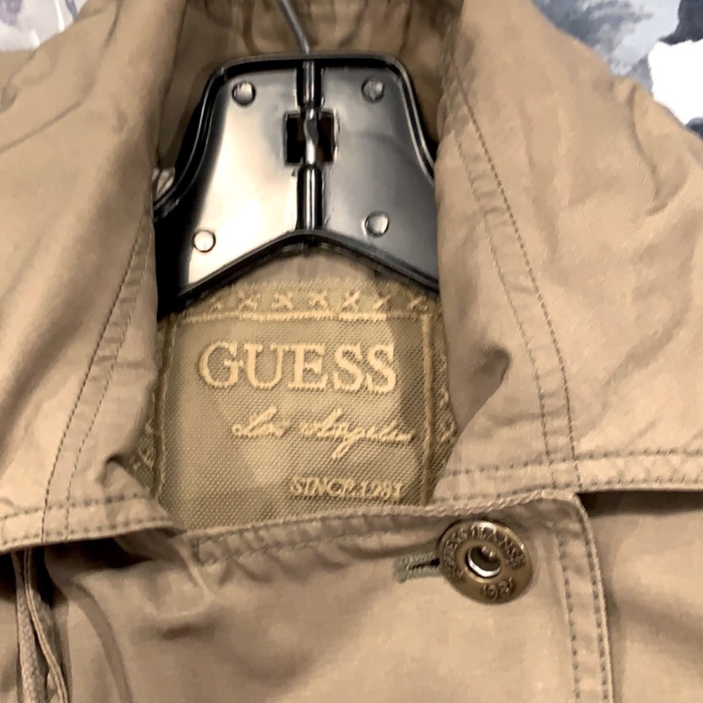 Guess Trench Coat with removable hood for Women Size Small